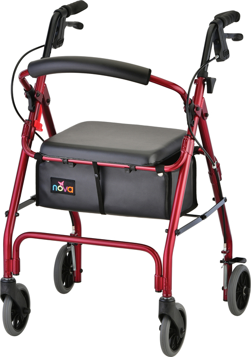 NOVA GetGo Classic Rolling Walker Red