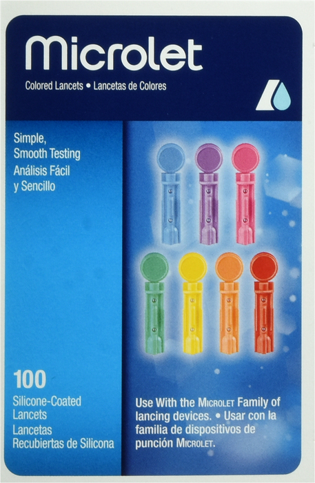 Microlet Color Lancets 100ct