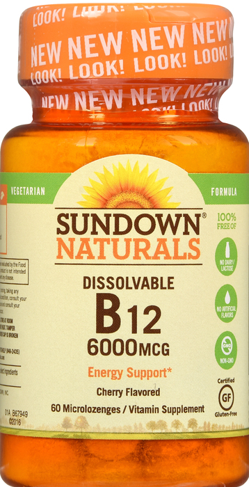 VIT B12 6000MCG TABLET 60CT SUNDWN