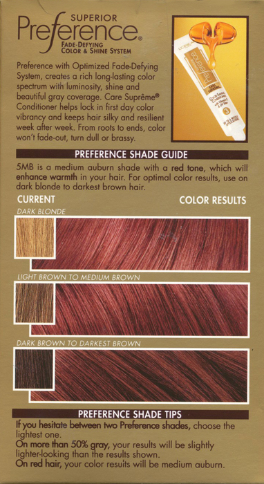 PREFERENCE 5MB MEDIUM AUBURN BROWN