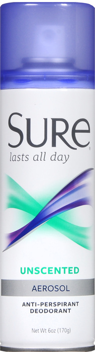 Sure Anti-Perspirant Unscented Spray Deodorant 6oz