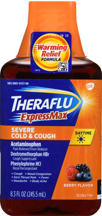 Theraflu Expressmax Severe Cold & Cough Daytime Liquid 8.3oz