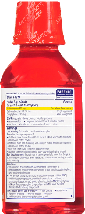 DAYQUIL COLD & FLU PSE FREE LIQ 12OZ