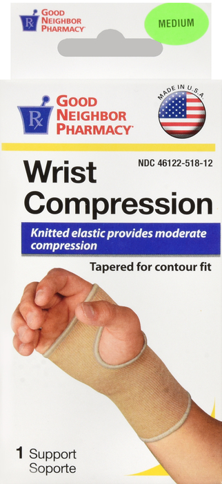 Good Neighbor Pharmacy Wrist Compression Beige Medium 1ct