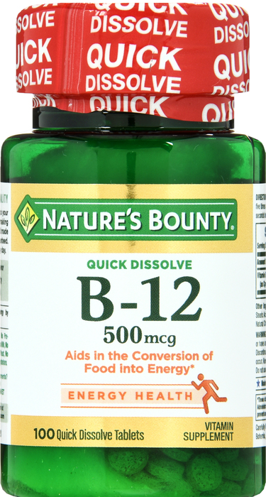 Nature's Bounty Vitamin B-12 500mcg Lozenge 100ct