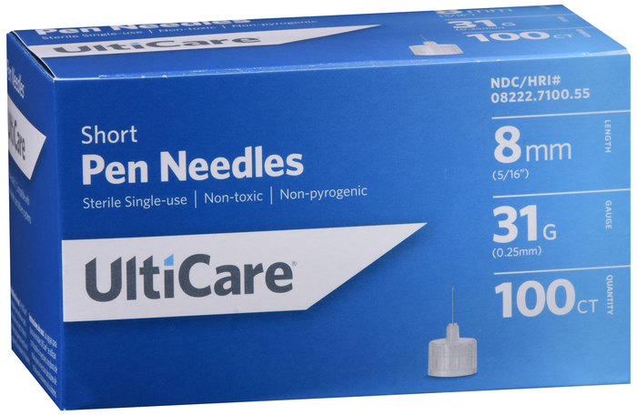 UltiCare Pen Needles 8mm 5/16" 31g 100ct