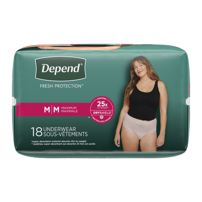 Depend Underwear Max Women M 2x18ct