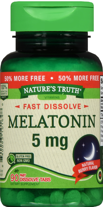 Melatonin 5mg Fast Dissolve Tabs 60+30ct Nature's Truth