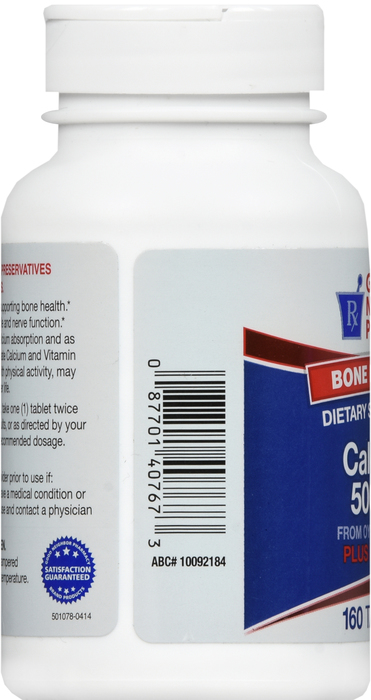 Good Neighbor Pharmacy Calcium +D3 500mg Tablets 160ct