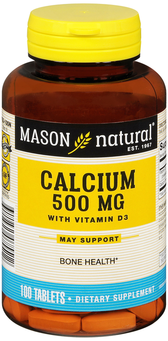 CALCIUM OYST+D3 500MG TAB 100CT MASON