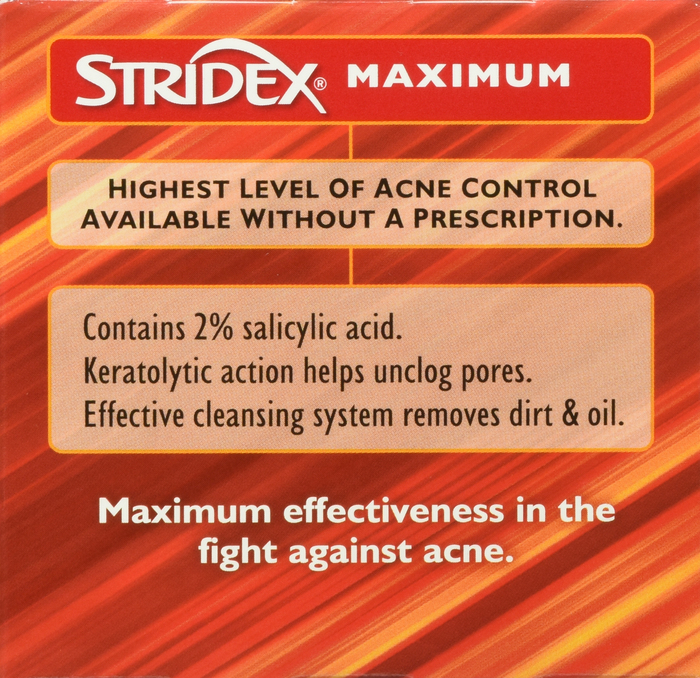 Stridex Maximum Strength Alcohol Free Acne Pads 55ct