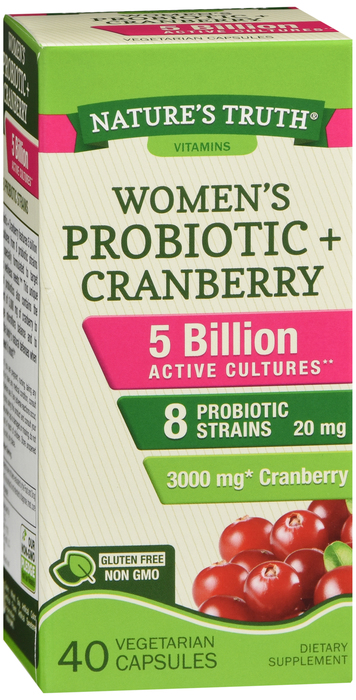 PROBIOTIC WMN + CRAN VEG CAP 40CT NAT TR