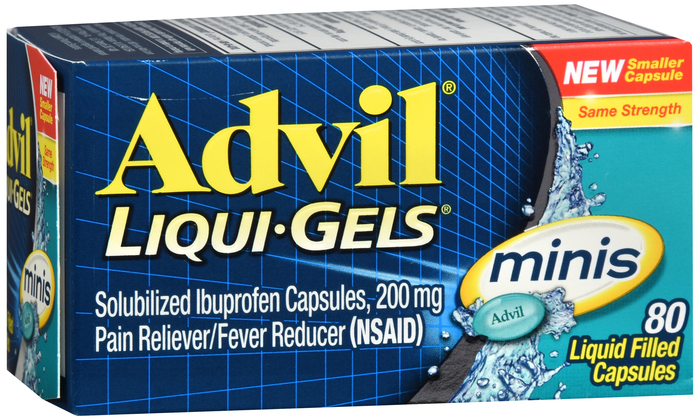 Advil Ibuprofen Pain Reliever/Fever Reducer 200mg Liqui-Gel Minis 80ct