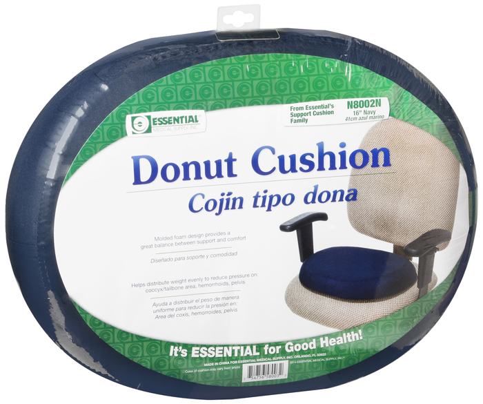 Essential Molded Donut Cushion 16in Navy