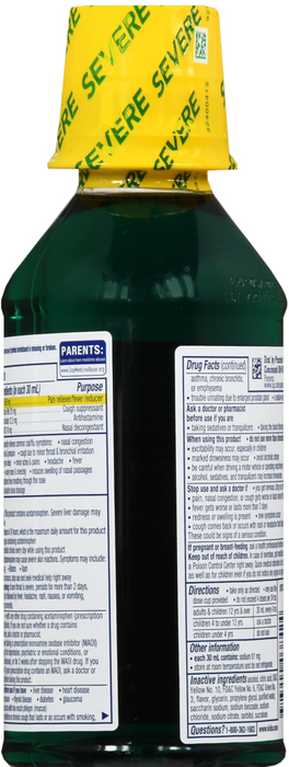 NYQUIL SEVERE COLD & FLU ORIGNL LIQ 12OZ