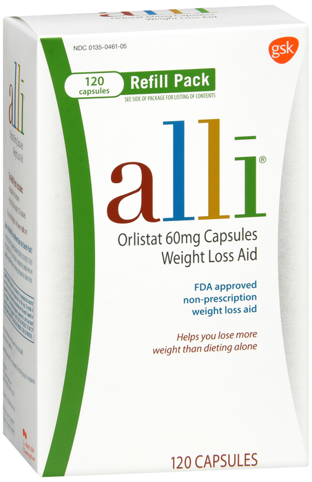 Alli Diet Weight Loss Supplement Pills 60mg Capsules 120ct