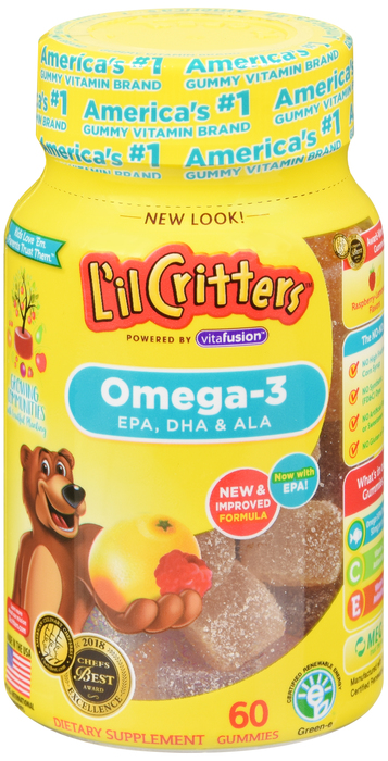 L'il Critters Omega-3 DHA Gummies 60ct