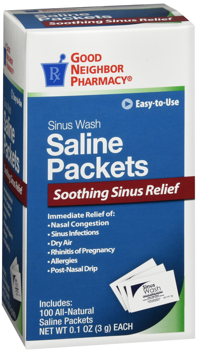 Good Neighbor Pharmacy Saline Packets Sinus Relief 100ct