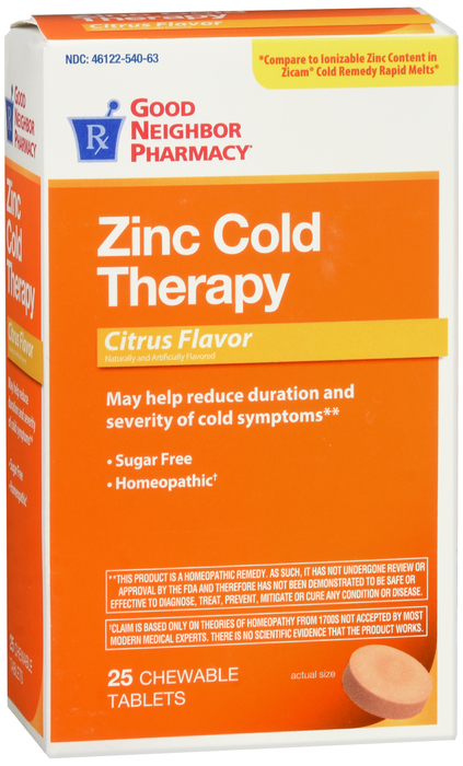 Good Neighbor Pharmacy Zinc Cold Therapy Citrus Flavor Tablets 24ct