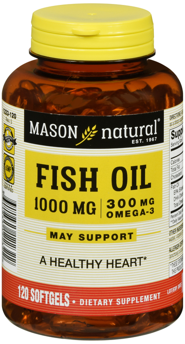 OMEGA3 FISH OIL 1000MG SFTGL 120CT MASON