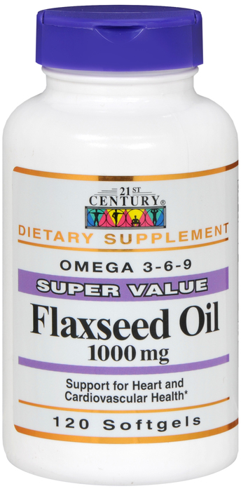 21st Century Flaxseed Oil 1000mg Softgels 120ct