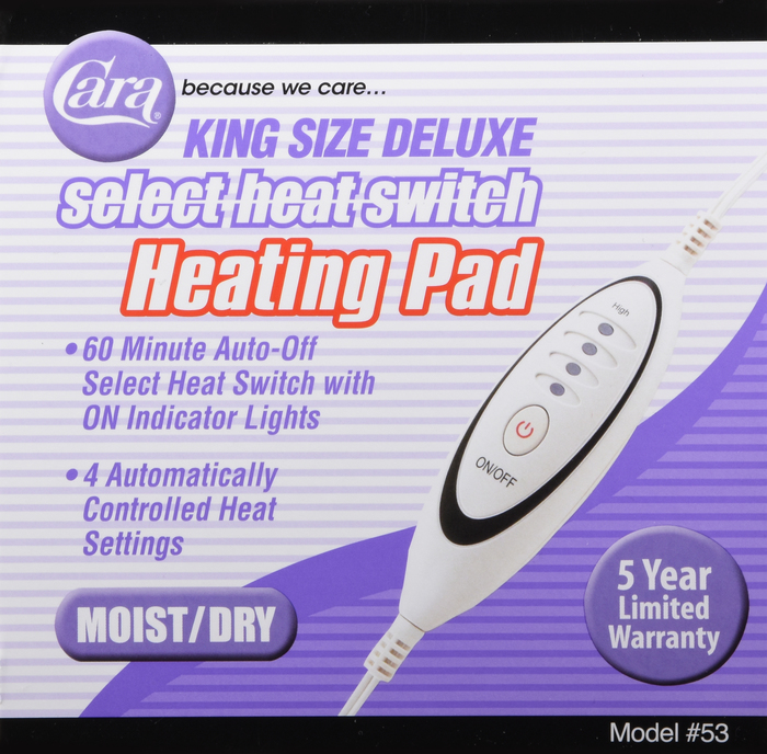 Cara Heating Pad Moist/Dry King Size Deluxe