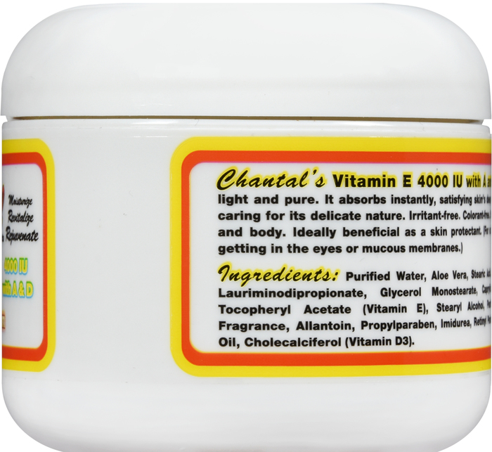 CHANTAL VIT E 4000IU W VIT/A&D CREAM 4OZ