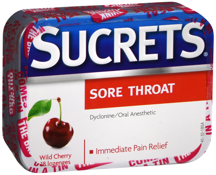 SUCRETS LOZENGE BOX CHERRY 18CT