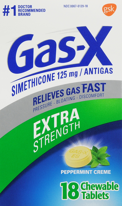 Gas-X Gas Relief Extra Strength Peppermint Chewable Tablets 18ct