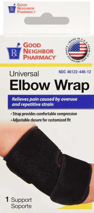 Good Neighbor Pharmacy Universal Elbow Wrap Black 1ct