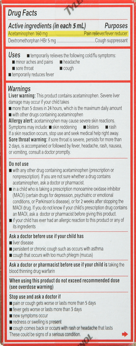 TYLENOL CHILD COLD+CGH+ST SUS BBLGM 4OZ