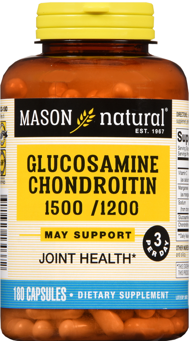 GLUCOSAMINE CHONDROITIN CAP 180CT MASON