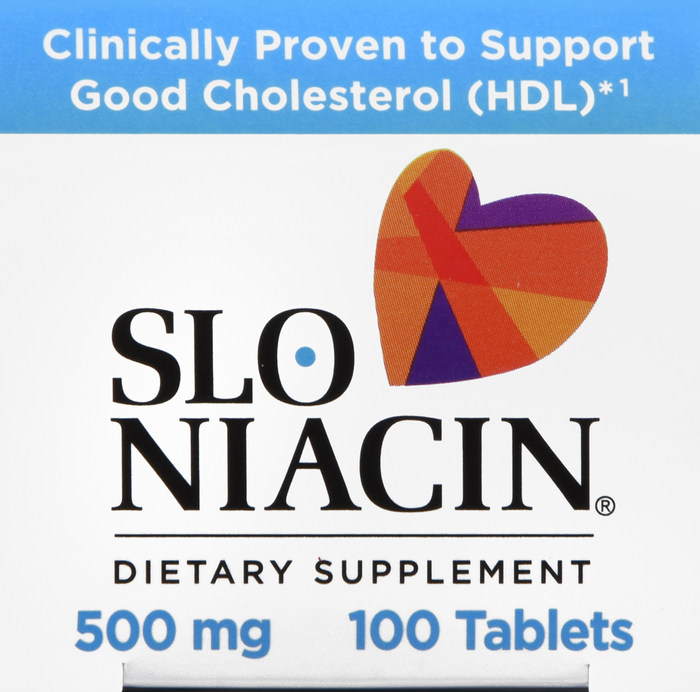 Slo-Niacin Cholesterol 500mg Dietary Supplement Tablets 100ct