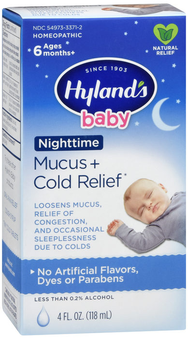 HYLAND'S BABY NIGHTTIME MUCS+CLD LIQ 4OZ