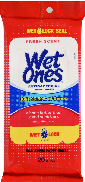 WET ONES FRESH WIPE 20CT