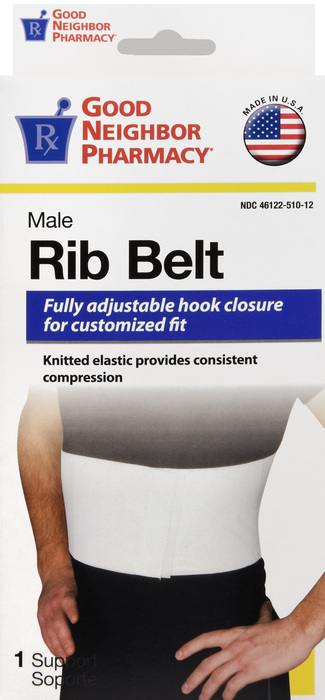 Good Neighbor Pharmacy Male Rib Belt Support White Adjustable 1ct