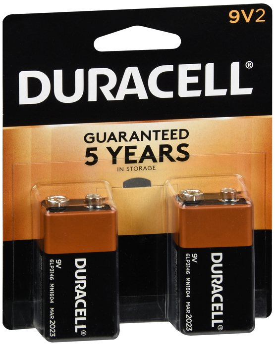 DURACELL COPPERTOP 9VOLT 2PK