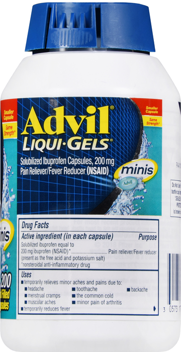 ADVIL LIQUI GEL MINI 200CT