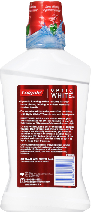 Colgate Optic White Mouthwash Mint 16oz