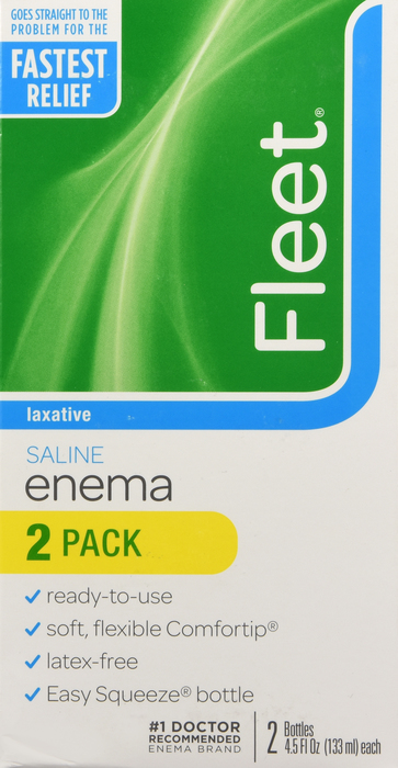 Fleet Saline Enema Laxative 2x4.5oz