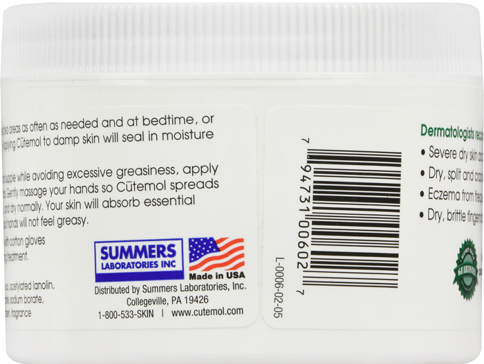 CUTEMOL EMOLLIENT CREAM 8OZ