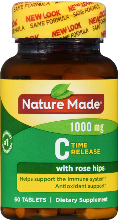 Nature Made VIT C 1000MG W/ROSE HP TAB 60ct