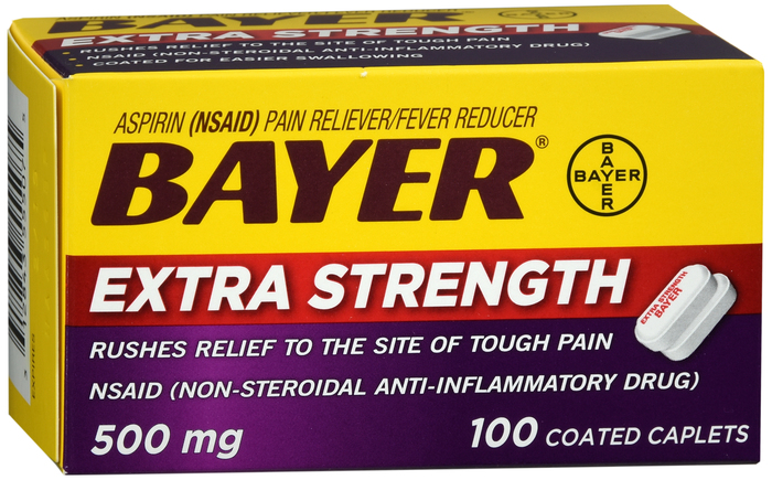 Bayer Extra Strength Pain Reliever 500mg Coated Caplets 100ct