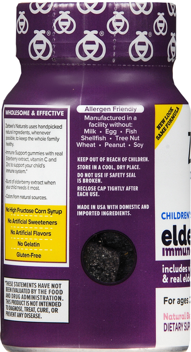 Zarbee's Naturals Children's Elderberry Immune Support Berry Flavor Gummies 21ct