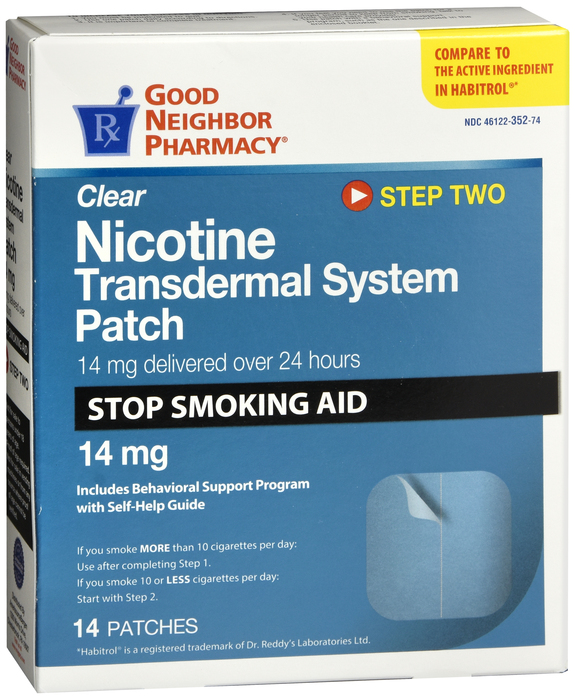 Good Neighbor Pharmacy Nicotine Clear Patch Step 2 14mg 14ct