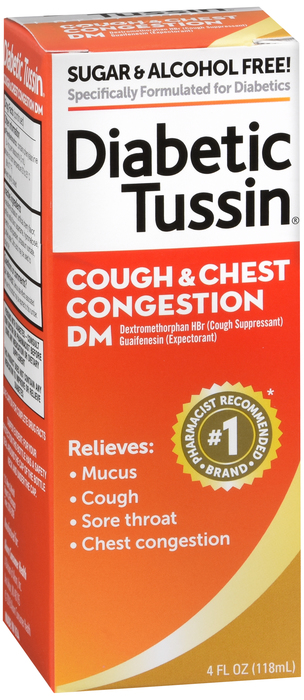 Diabetic Tussin Cough & Chest DM Liquid 4oz