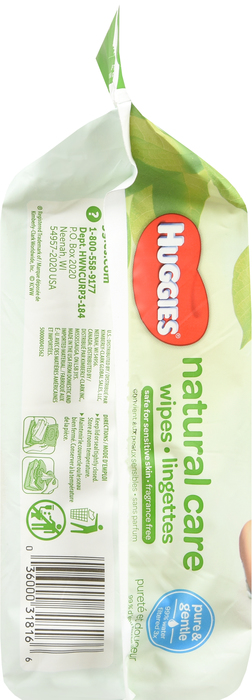 Huggies Natural Care Fragrance Free Wipes 184ct