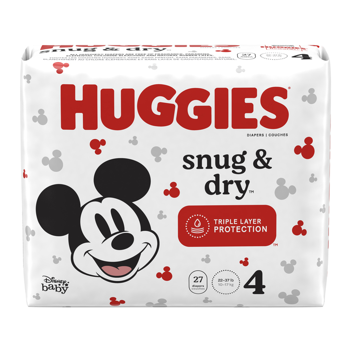 HUGGIES SNUG & DRY SIZE 4 4X27CT