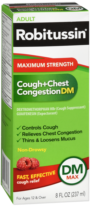 Robitussin Maximum Strength Cough+Chest Congestion DM 8oz