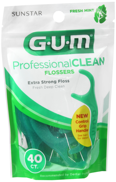 GUM PROF CLEAN FLOSSER MINT 40CT